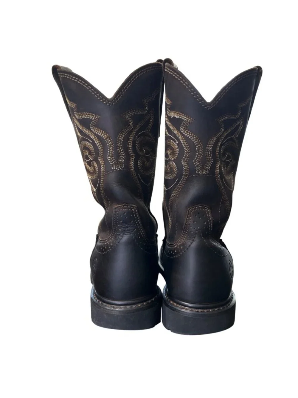 Lincoln Outfitters Men 9W Boots Western Work Brown Leather Square Soft Toe L9C12